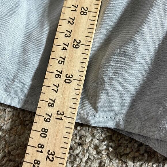 Ellos Top Womens Plus Size 18 /20 W Long sleeve Neck tie peasant tunic gray New - Picture 10 of 11